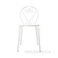 Bistro Crafted Wrought Iron Chair with Pattern Seat